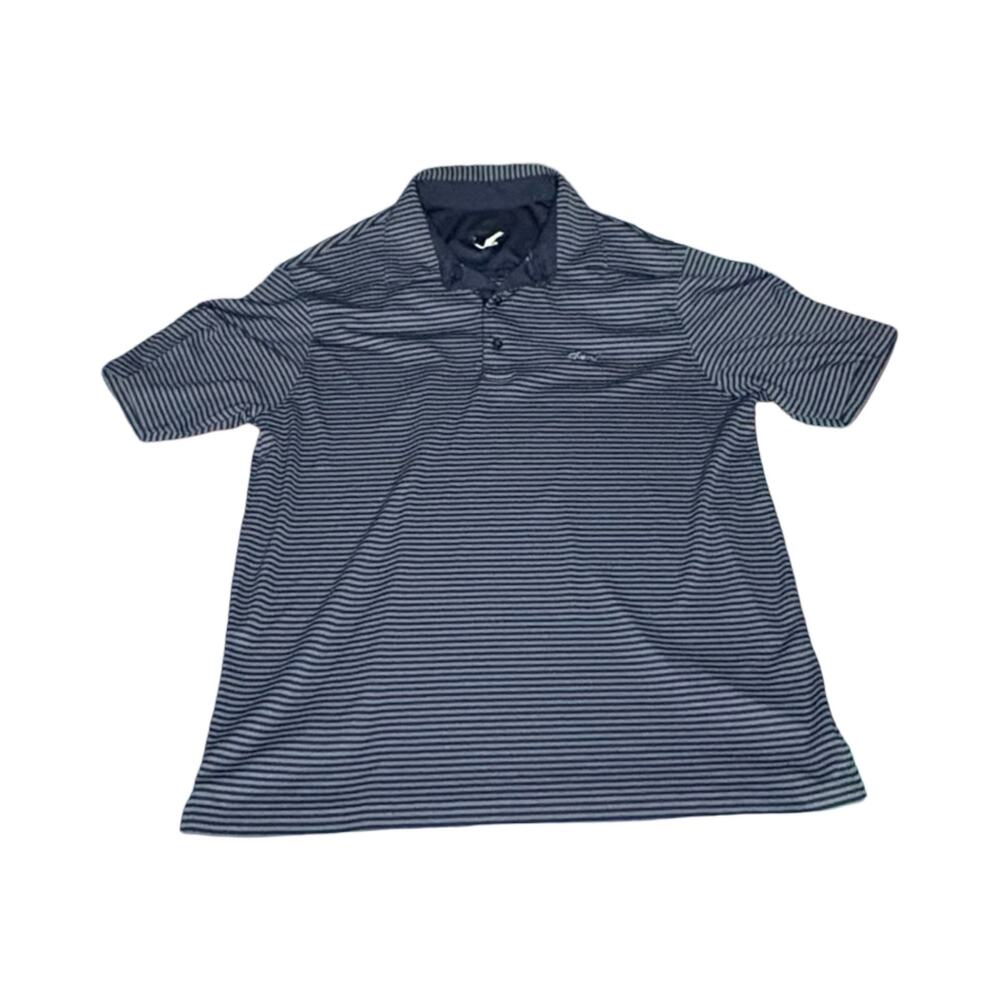 Greg Norman Men's Striped Performance Polo Shirt - Size L